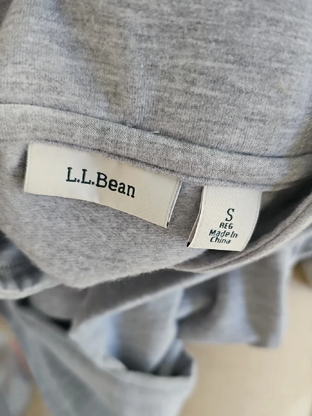 L.L. Bean Heather Light Gray Cross-Front Sweatshirt
